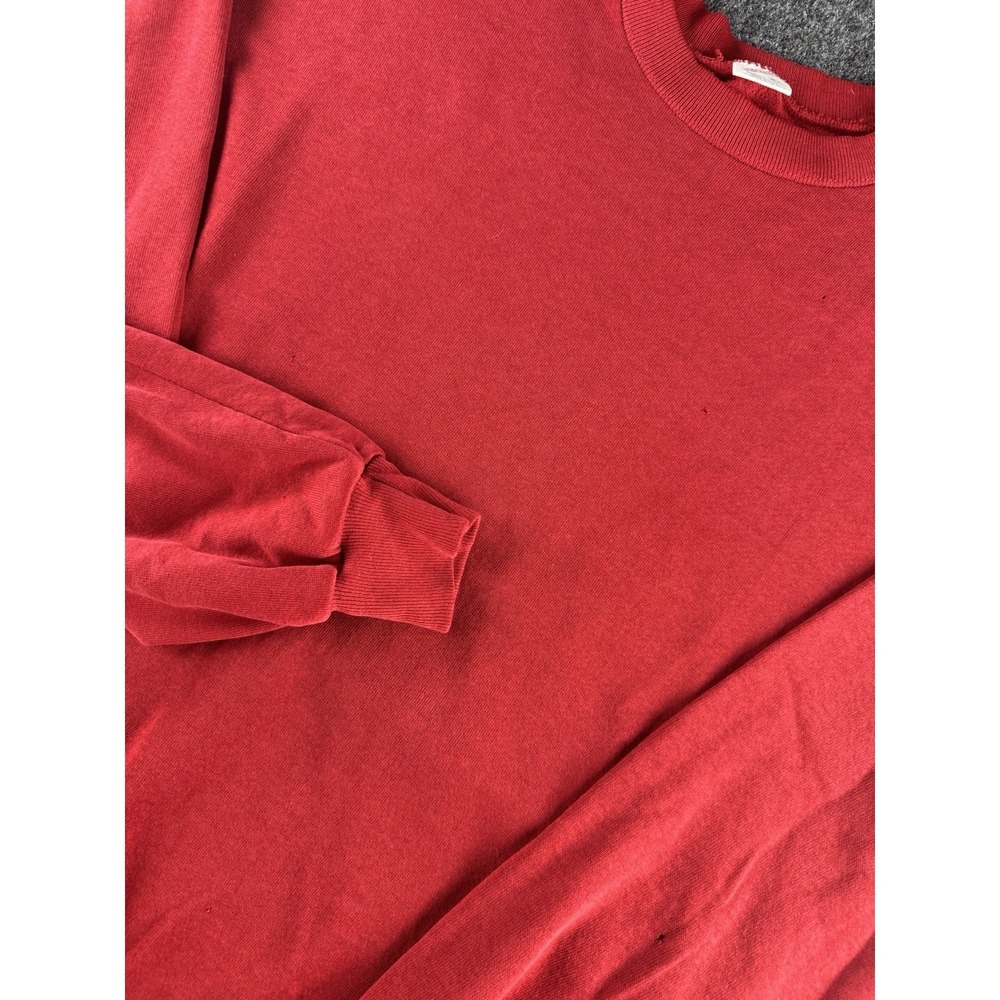 VTG Jerzees Red Crewneck Sweatshirt USA Made XL Blank 90s Distressed